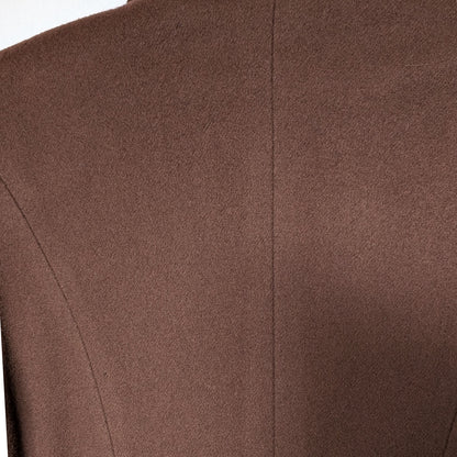 Perry Ellis 100% Merino Wool A-Line Princess Coat Chocolate Brown
