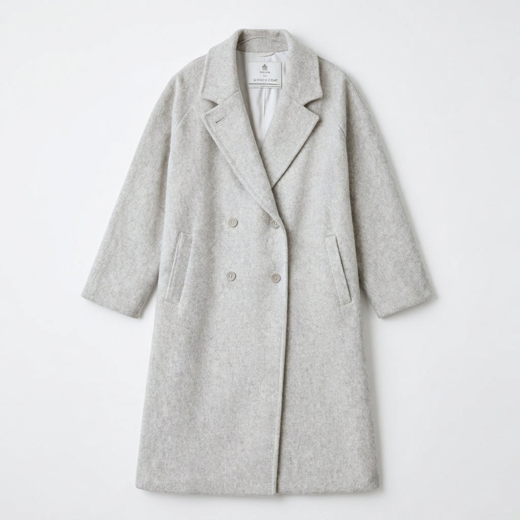 Babaton Aritzia Slouch Coat Wool Cashmere Light Heather Grey Size 3