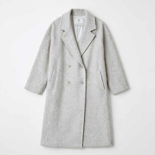 Babaton Aritzia Slouch Coat Wool Cashmere Light Heather Grey Size 3