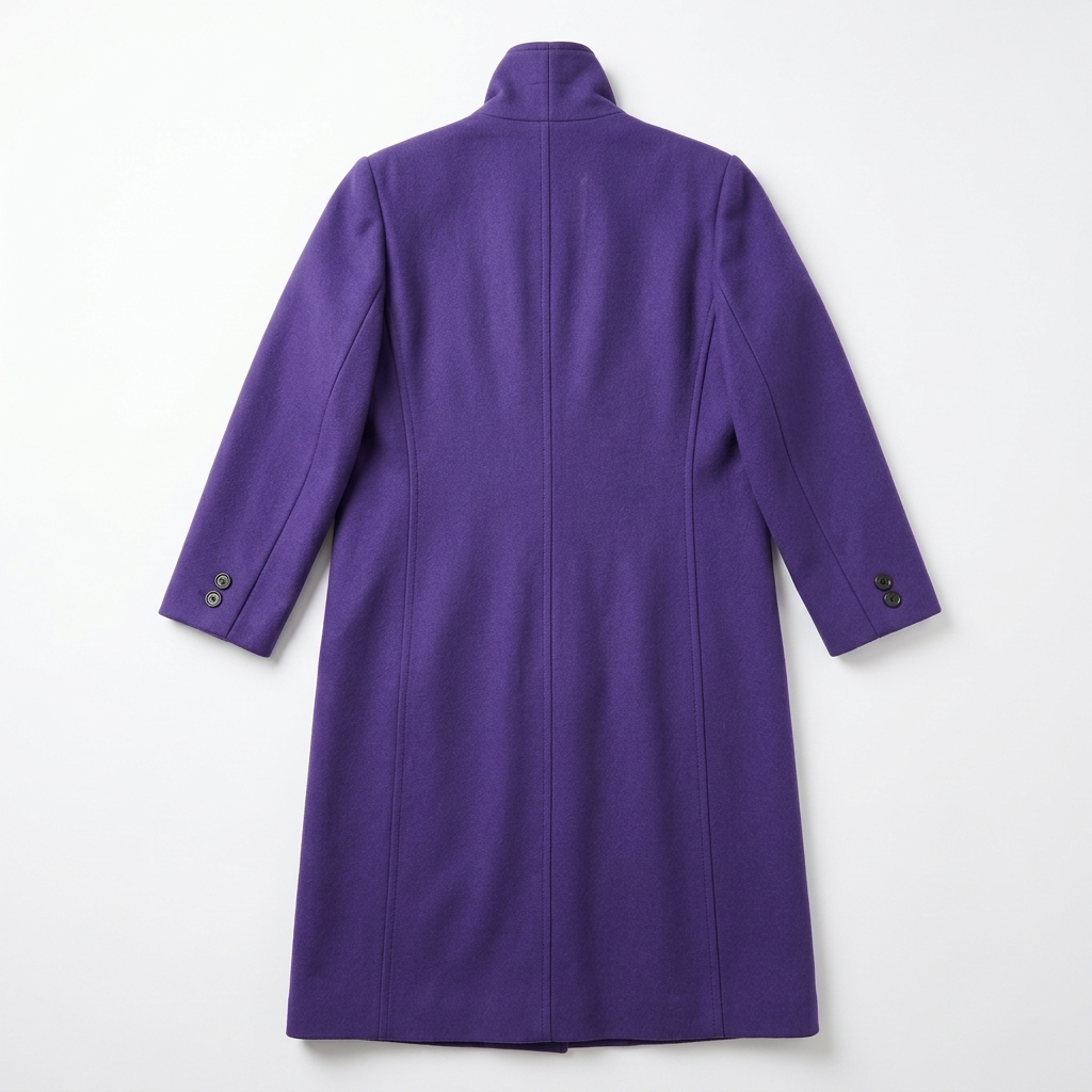 Vintage Adolfo Classics Purple 100% Wool Double-Breasted Coat
