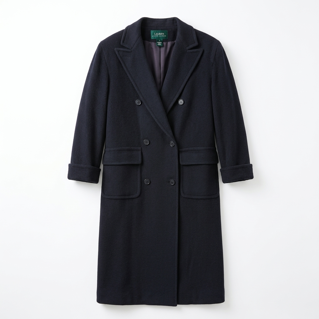 Lauren Ralph Lauren 100% Camel Hair Double-Breasted Coat