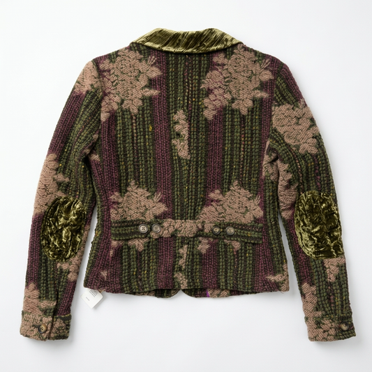 Etro Fall 2004 Runway-Inspired Brocade Blazer Velvet Collar NWT Size 12