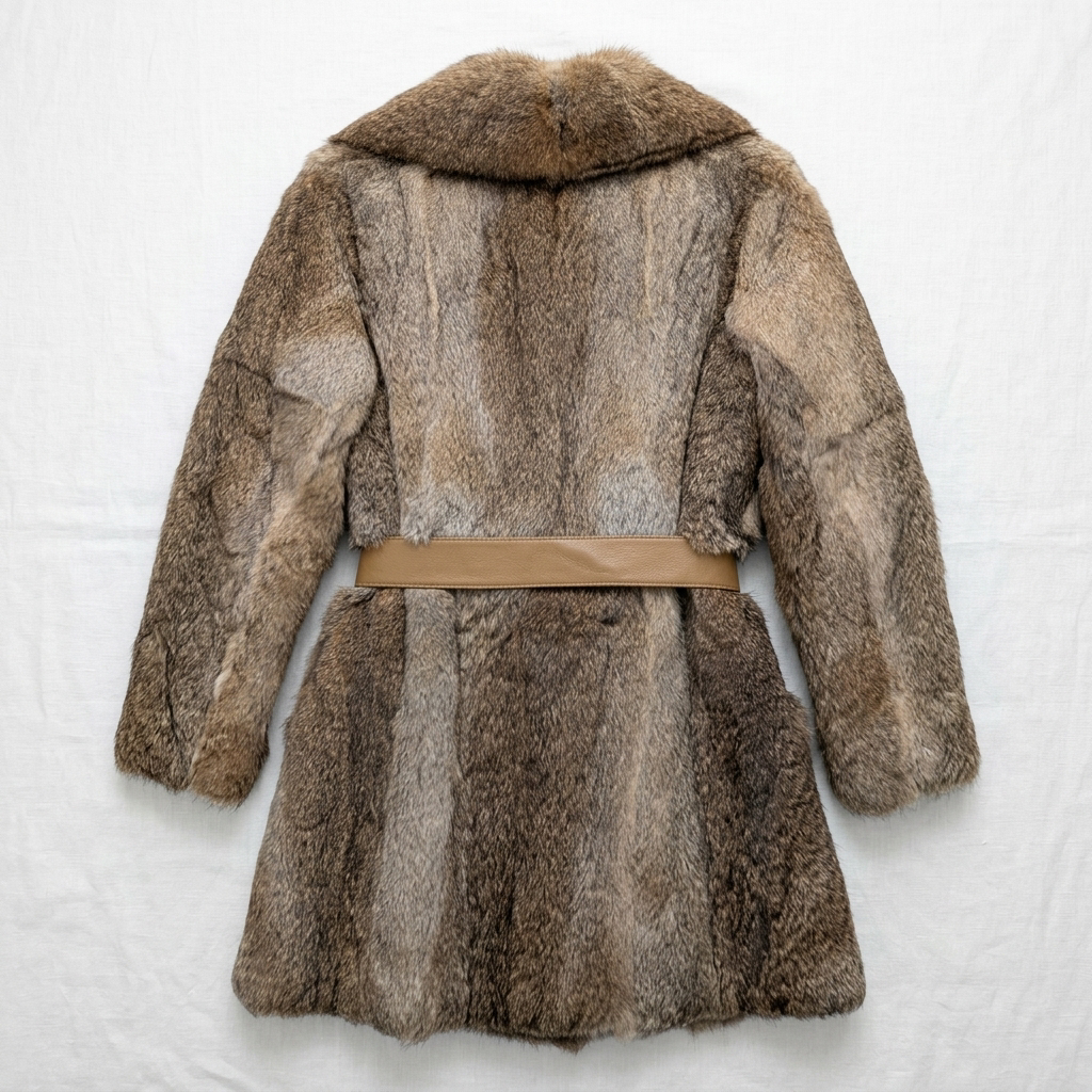Rabbit Fur Double-Breasted Jacket