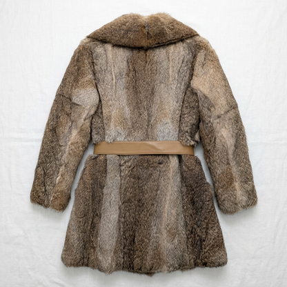 Rabbit Fur Double-Breasted Jacket