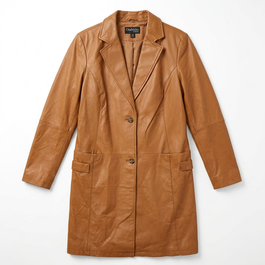 Vintage Chadwick’s Caramel Leather Trench Coat