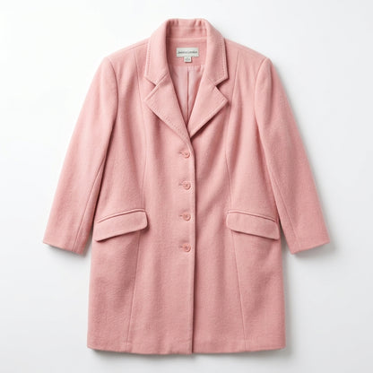 Blush Pink Wool Coat