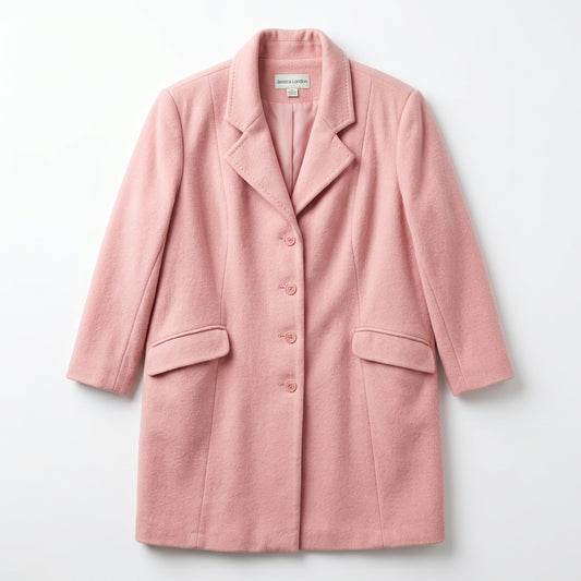 Blush Pink Wool Coat