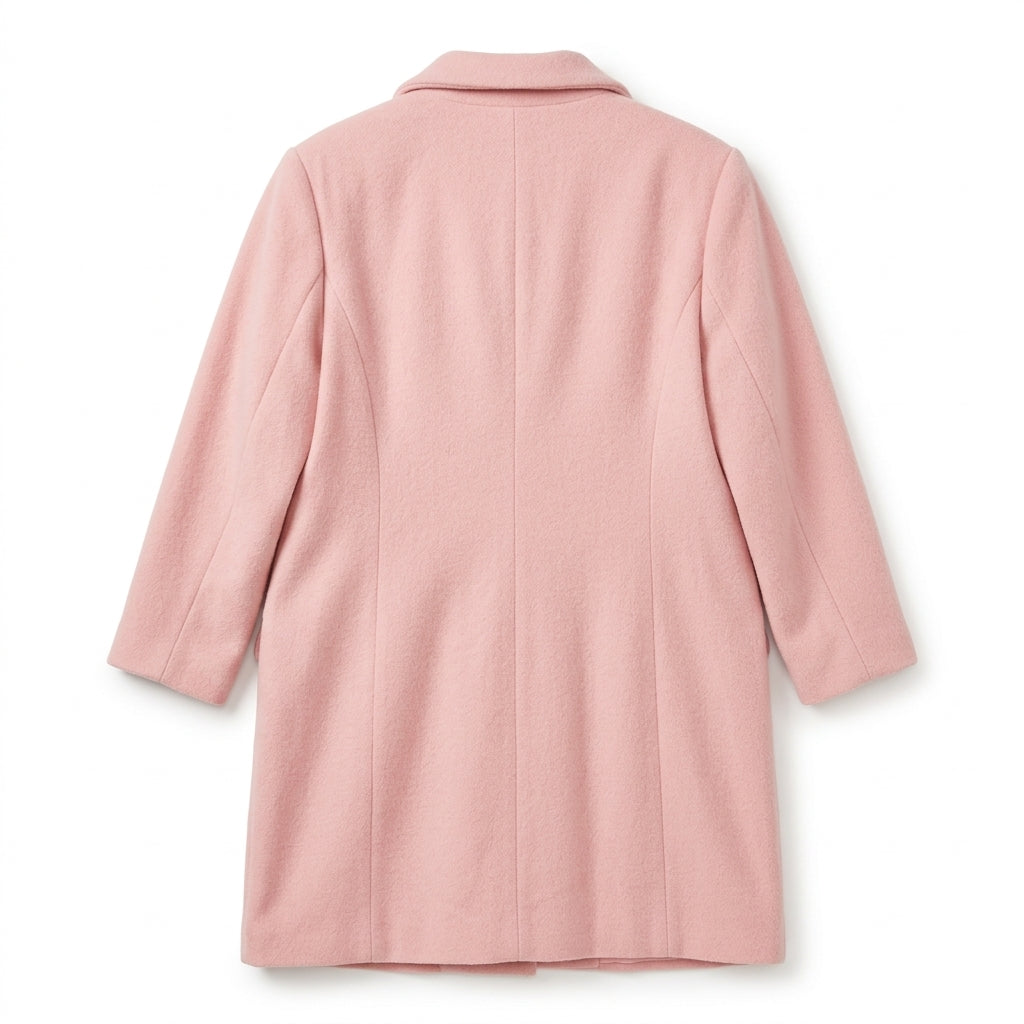 Blush Pink Wool Coat