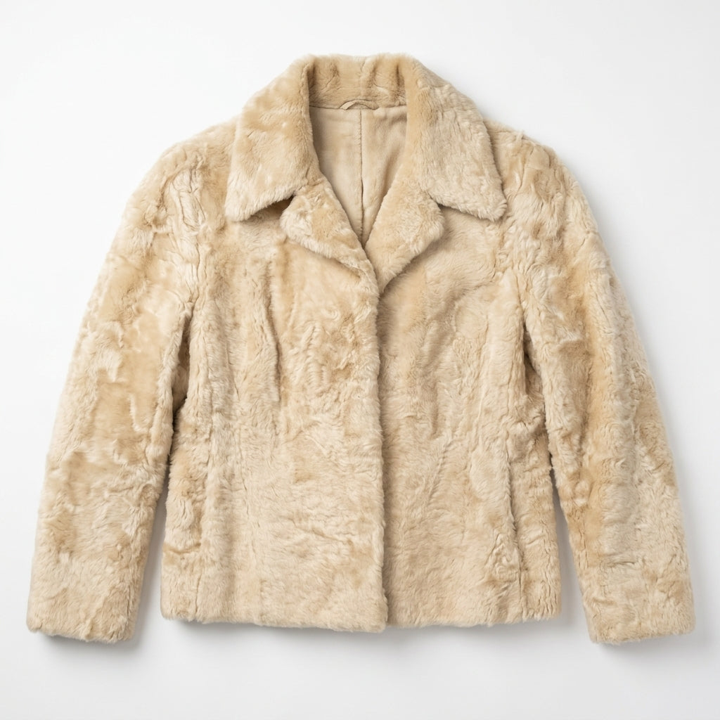 Vintage Shearling Jacket with Leather Accents