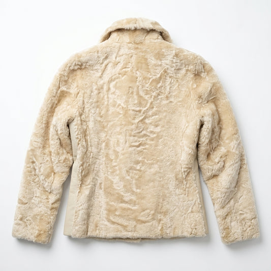 Vintage Shearling Jacket with Leather Accents