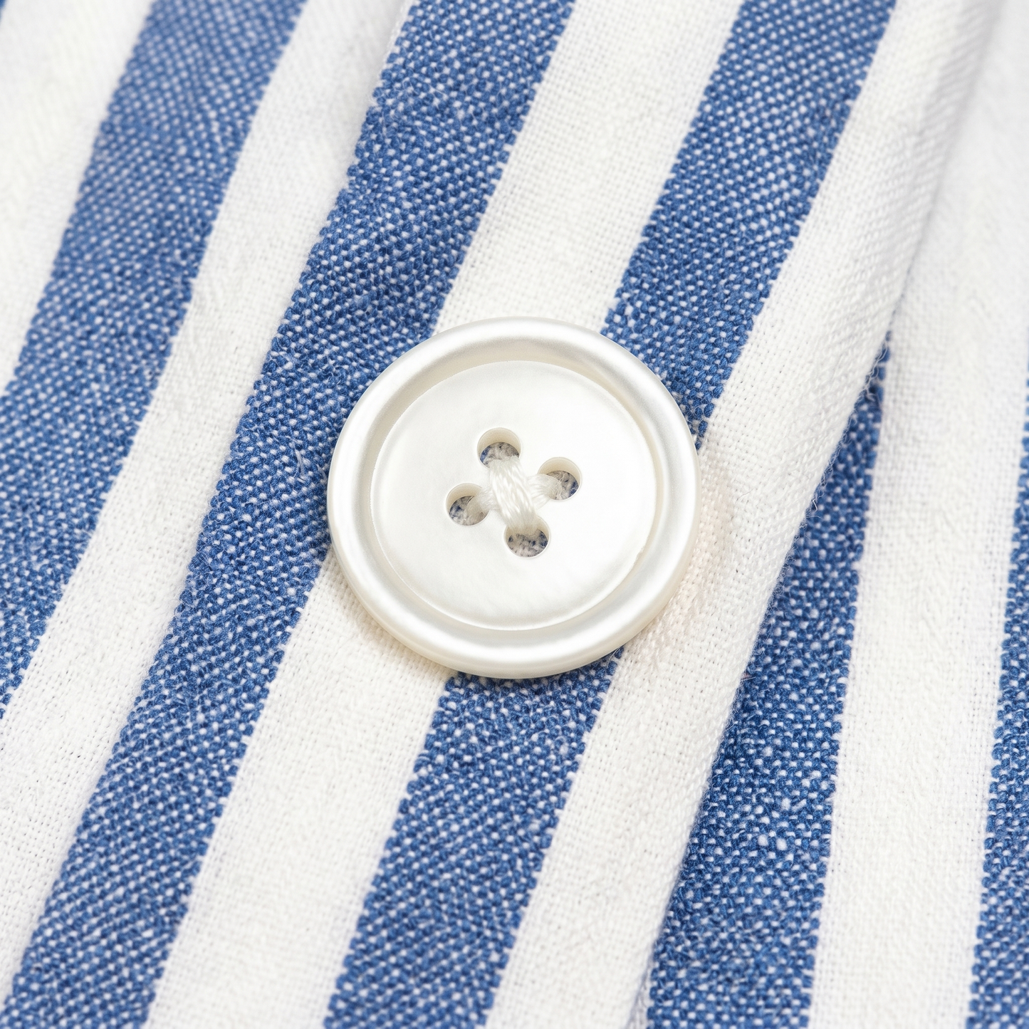 NWT Cotton Blue & White Striped Double-Breasted Blazer Polo Ralph Lauren | XS