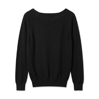 NWT Townsen Color-Block Sweater 100% Lamb Leather Panel | Black Cream